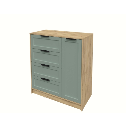 Тумба Тренд КТ-Т90 (Дуб золотой ЛДСП/ Мята ЛМДФ) Ш900 В1020 Г451